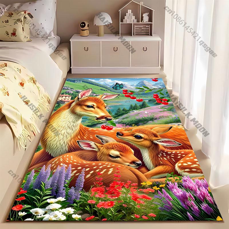 Nature family love peaceful harmony carpet Yoga living room room decor children's crawling mat doormat area rug games mat