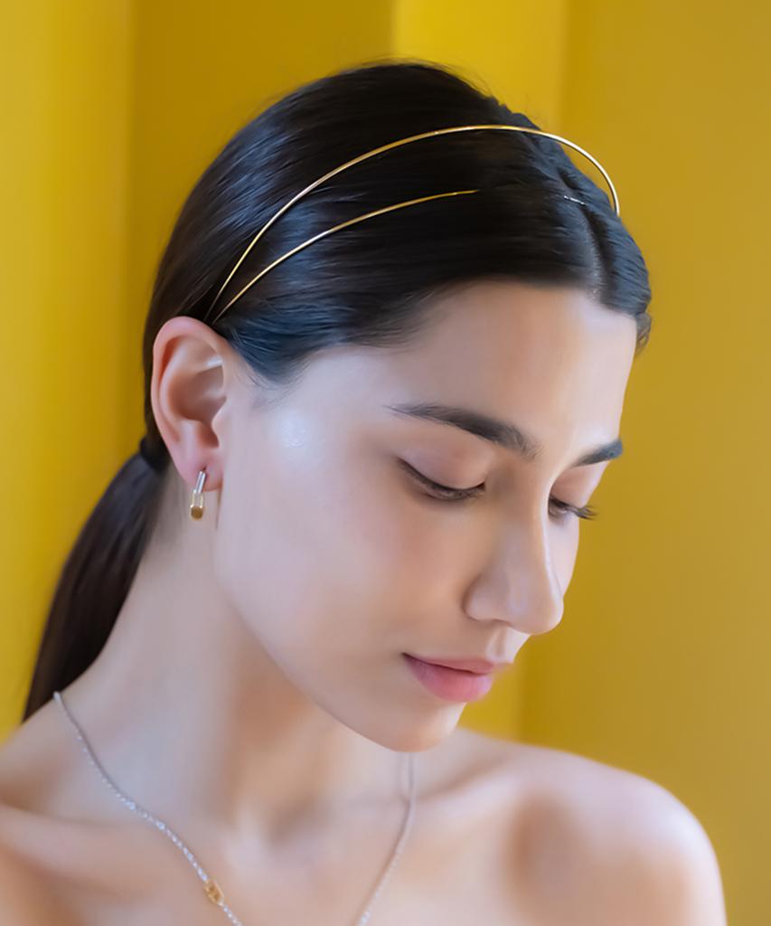 Begins Larin Double Wire Gold Crown Headband