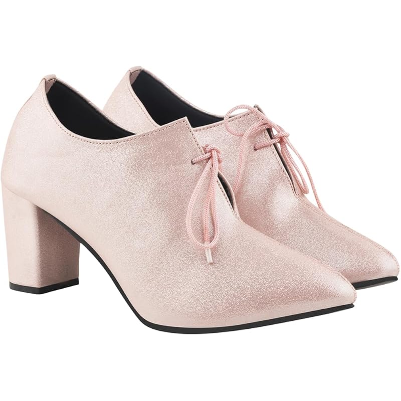 Shoetopia Solid Pointed Toe Peach Pumps For Women & Girls /Eu40