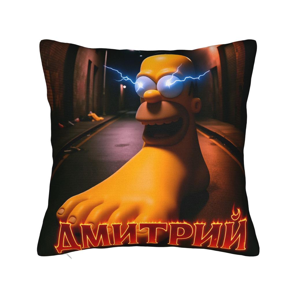 Homer SSimpsons Donut Pattern Pillow Cover Square Cushion Cover Fashion Pillow Case For Living Room Sofa