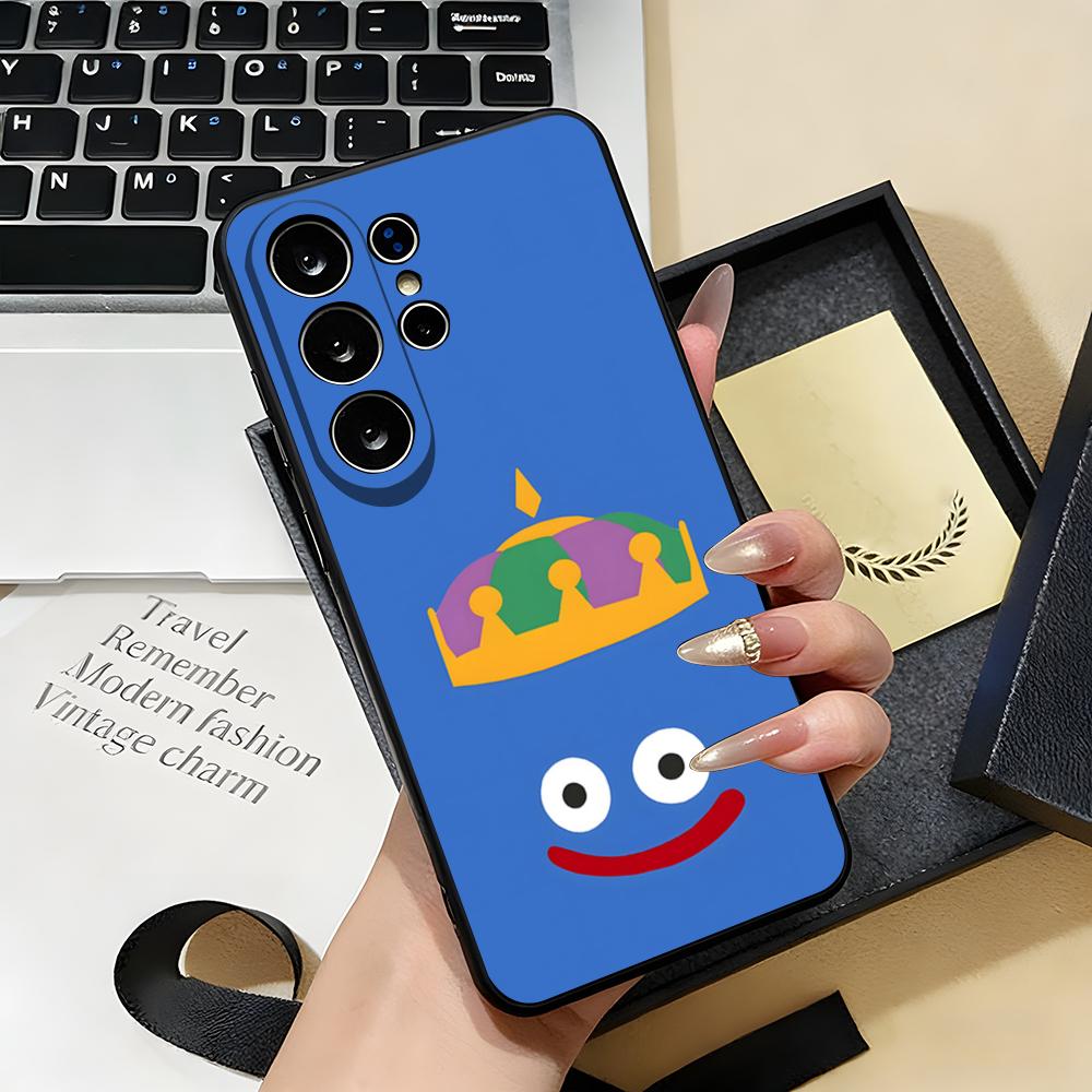 D-dragon Q-Quest Слайм Чехол для телефона Samsung S26 S25 S24 FE S23 S22 S21 Plus S20 Ultra Note20Ultra Черный Мягкий чехол