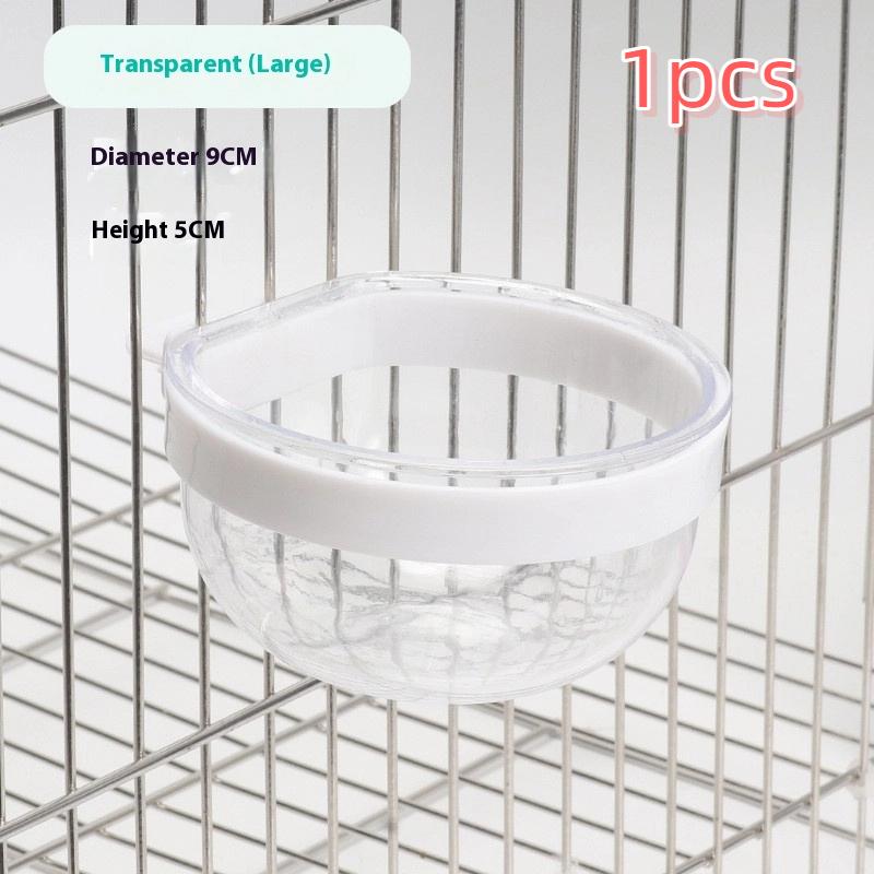 Миска для кормления птиц Съемная прозрачная миска Пластиковая кормушка для клетки Удобная подвесная кормушка для семян и воды для попугаев