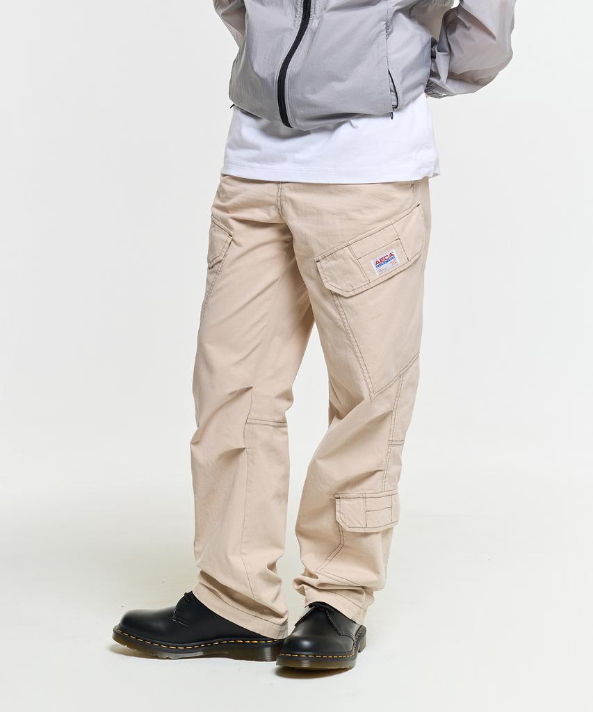 AECA Washed Multi Cargo Pants-Beige