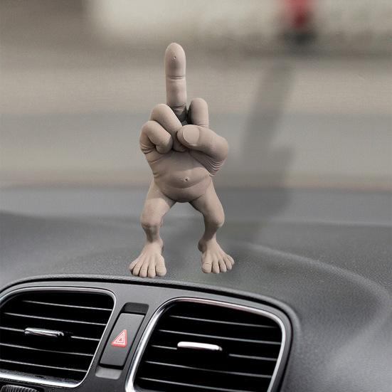 Фигура среднего пальца с ногами Статуя среднего пальца 3D-печатная скульптура Шутка-трофей Главная