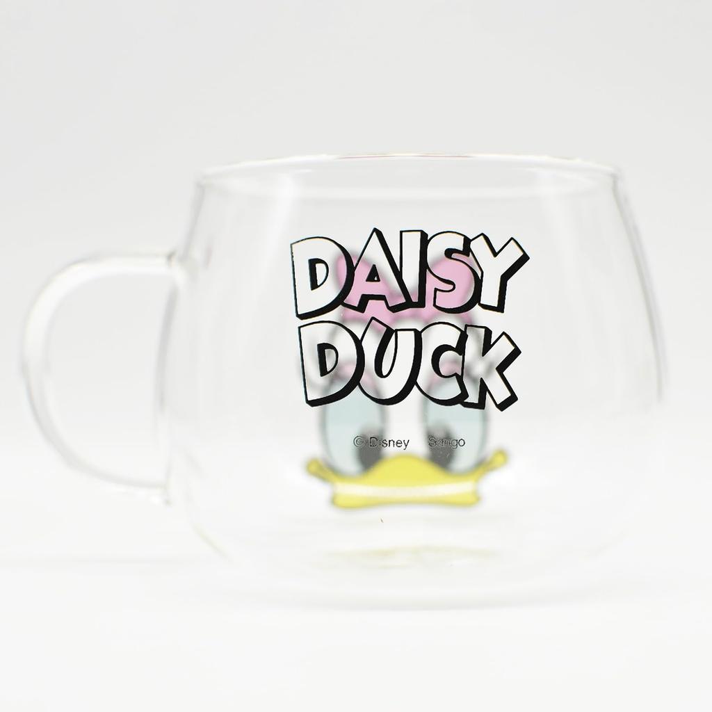 Disney Daisy Duck Glass Eye Miscellaneous Heat-Resistant Mug, Approx. 420ml, Microwave-Safe, Mug, Tableware, Goods, 3310-04