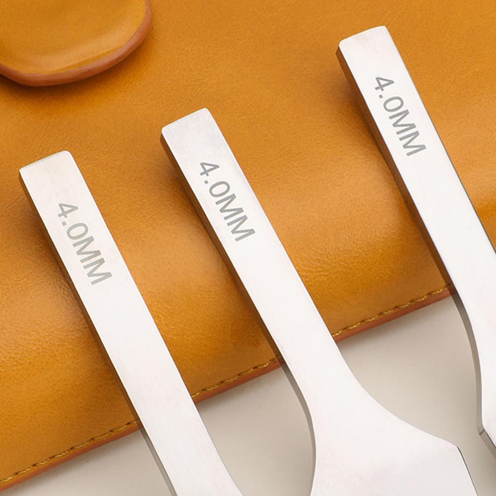 Инструмент для дырокола для кожевенного ремесла, набор зубцов для дырокола и шнуровки, инструмент для кожевенного ремесла, 2/5/7 зубцов, 3 мм, 4 мм, 5 мм