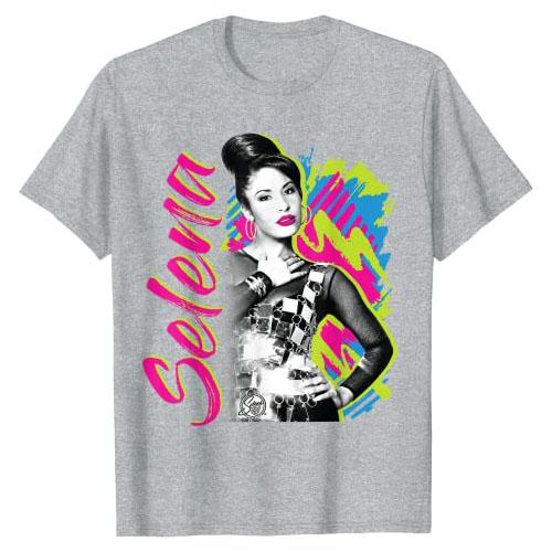 Selena-Quintanilla - Selena Colorful Retro T-Shirt Funny Graphic Tee Tops Gifts Short Sleeve Blouses Summer Fashion Clothing