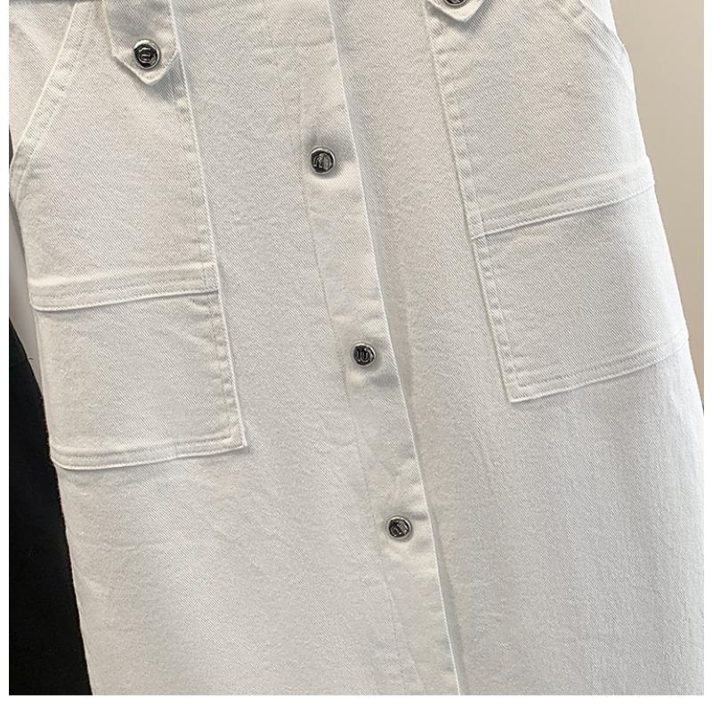 DIMANAF 2025 Большие размеры Весна Джинсовые юбки Женская одежда Карманы Мода А-силуэт Джинсовая юбка Высокая талия Кнопка