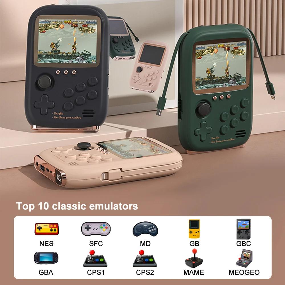 Ultra Clear 3.2 Inch Color Display 2024 New Handheld Game Console Power Bank Can Be Connected To A Tv Childhood Arcade Games