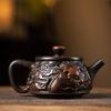 Фиолетовый керамический старинный чайник, керамический резной чайник кунг-фу, одинарный чайник, устройство для заваривания чая пуэр, чайные наборы, китайский чайник