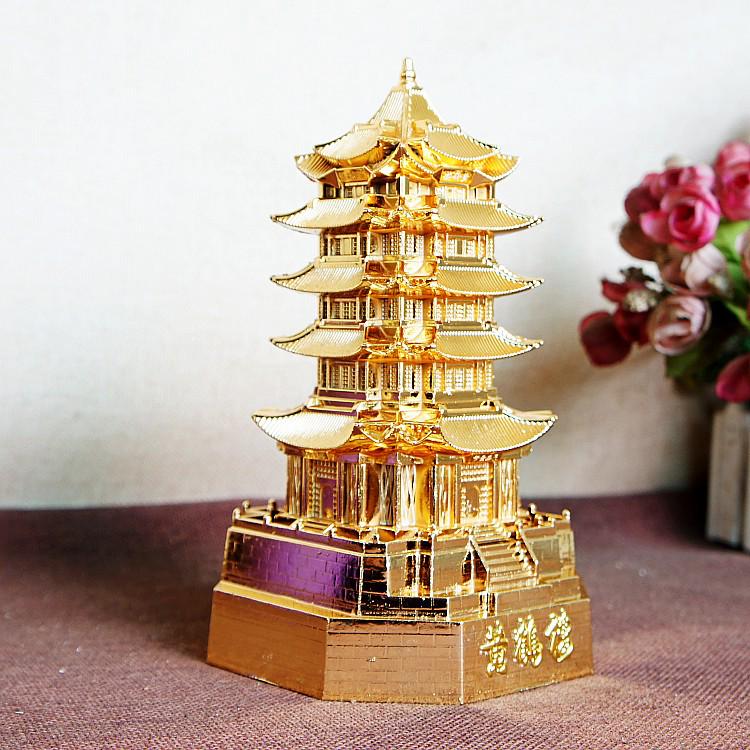 Желтая башня крана модель сплава орнамент: Сувенир из металла из Уханя