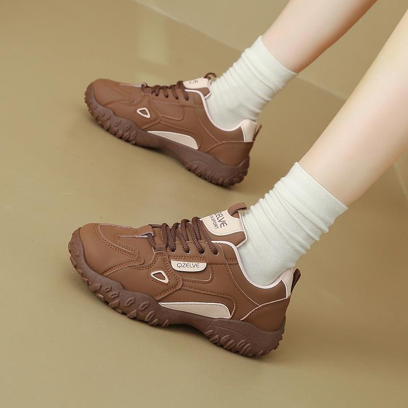 Модные кроссовки CRLAYDK для женщин на шнуровке, модная удобная обувь, повседневная кожаная женская обувь для ходьбы, кожаная обувь, нескользящие кроссовки