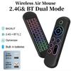 2.4Ghz & Bluetooth Wireless Keyboard Remote Control Air Mouse Gyroscope Voice Control for Android TV Box Smart TV Computer Laptop