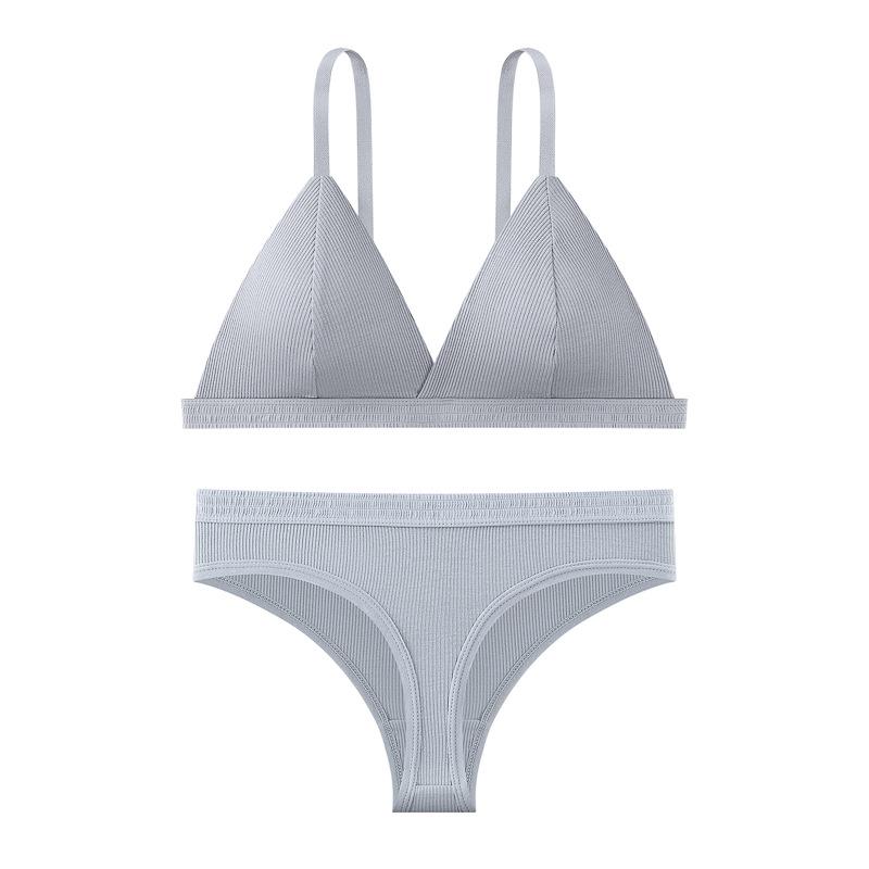 Французский бюстгальтер с треугольной чашкой без косточек для женщин - Тонкие бретели, Дышащий и удобный