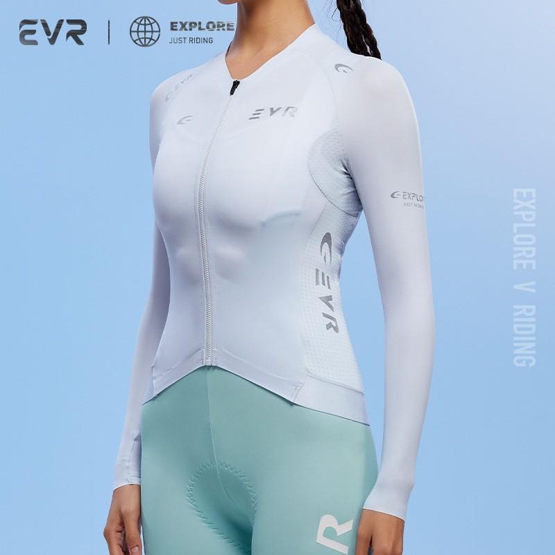 Womens Long Sleeve Cycling Jersey Breathable Reflective Road Bike Top Candy Colors Slim Fit