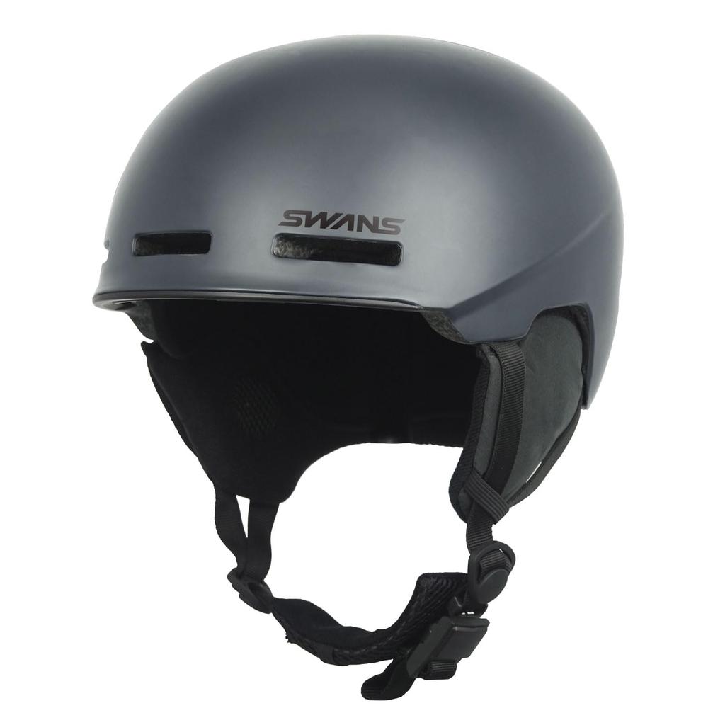 SWANS Ski Snowboard Helmet for Adults P1 MGRY Matte Gray M Size HSF-190 (54cm-58cm)