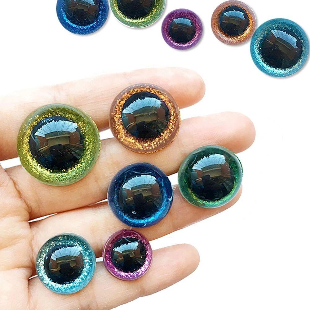 Plastic Safety Eyes Stuffed Toys Doll Making Eyes 3D Glitter Eyes 3D Doll Eyes Plush Toys Eyes