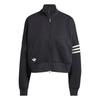 Adidas Women's Loose Fit Double-Zip Three-Stripe Track Jacket