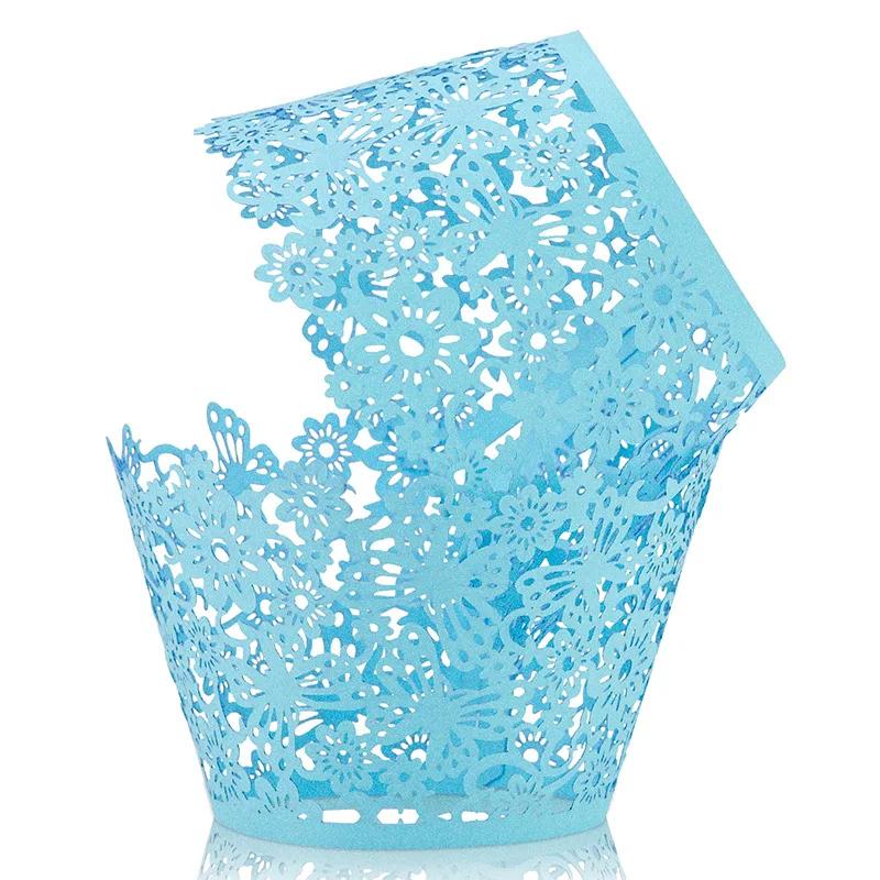 50 шт. лазерная резка полых формочек для кексов, формочек для выпечки кексов на детский праздник, свадьбу, день рождения, вечеринку, украшение торта