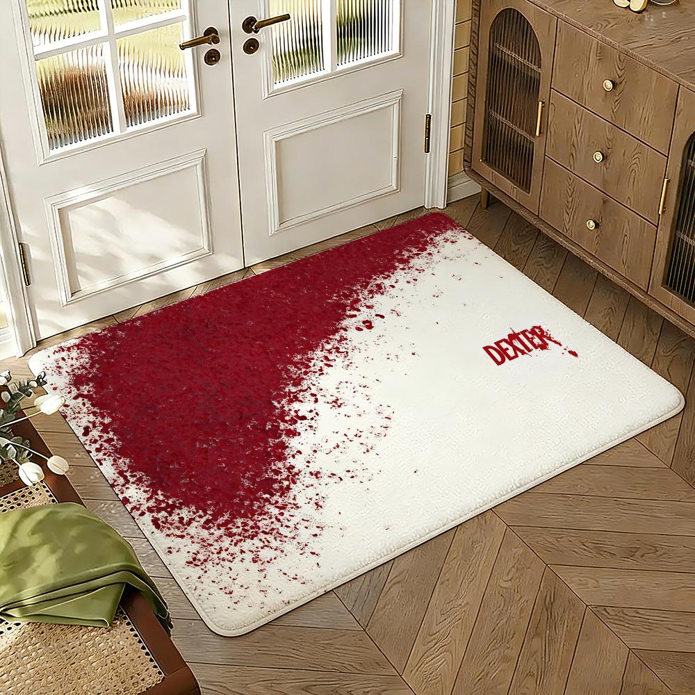 TV Series Horror D-Dexter Floor Mat Soft Thickened Absorbent Non-Slip Bedroom Living Room Door Mat Home Decor Flannel Rugs