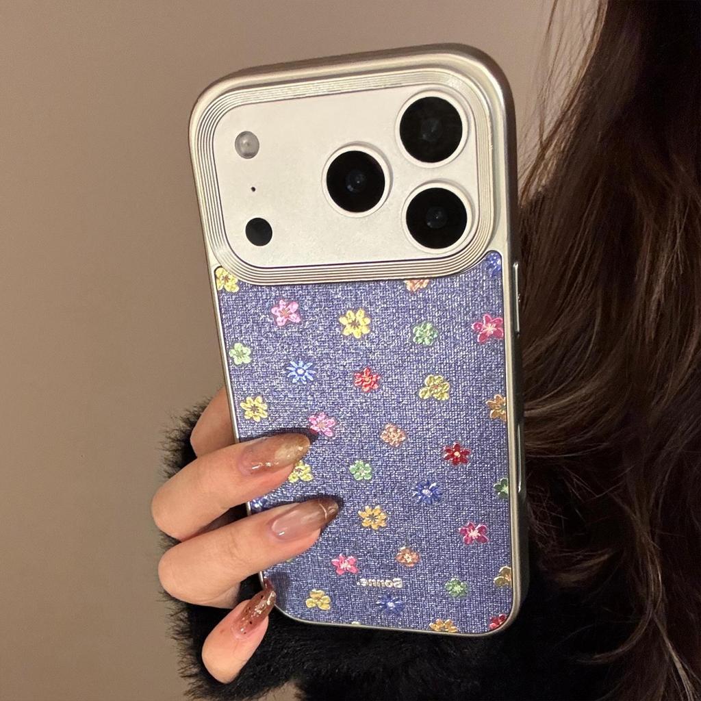 Креативный позолоченный цветочный чехол для iPhone 16, iPhone 17 и iPhone 17 Pro Max