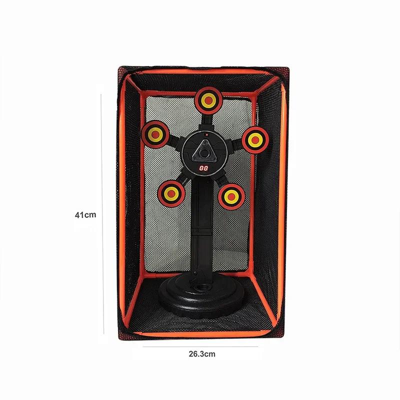 Мишени для пистолетов Nerf с автосбросом, электрические мишени для стрельбы, аксессуары, игрушки для детей, звуковые и световые игры для стрельбы, высокая точность подсчета очков
