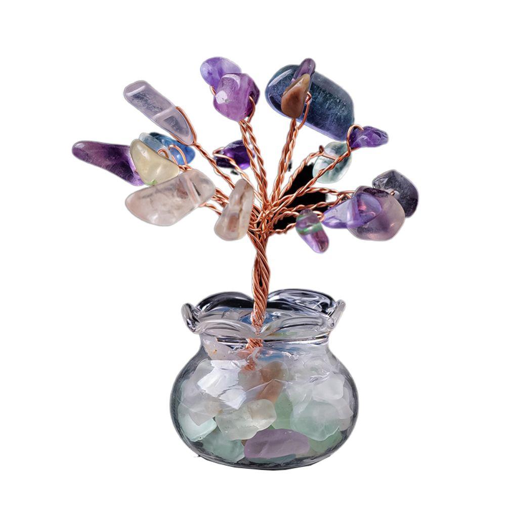 Декор фен-шуй маленькие хрустальные деревья положительная энергия драгоценный камень целебное дерево офис