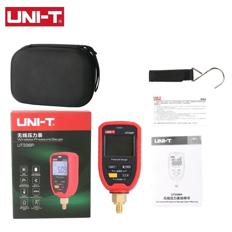 UNI-T UT336P UT336P KIT Wireless Pressure Gauge Bluetooth APP High-pressure Gauge Air Conditioning Refrigeration System Tester