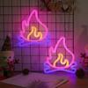 LED Neon Sign Lightning Shaped Wall Night Light USB Battery Operated For Home Bedroom Party Wedding Decor Table Lamp