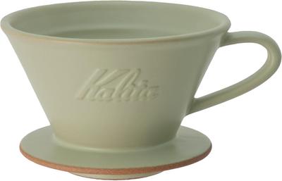Кофеварка Kalita Kalita Mino Ware, керамическая посуда с высокой теплоемкостью, рассчитанная на 2–4 персоны, серия DACHI Kalita MI185 Pistachio Wave, изготовленная в Японии.