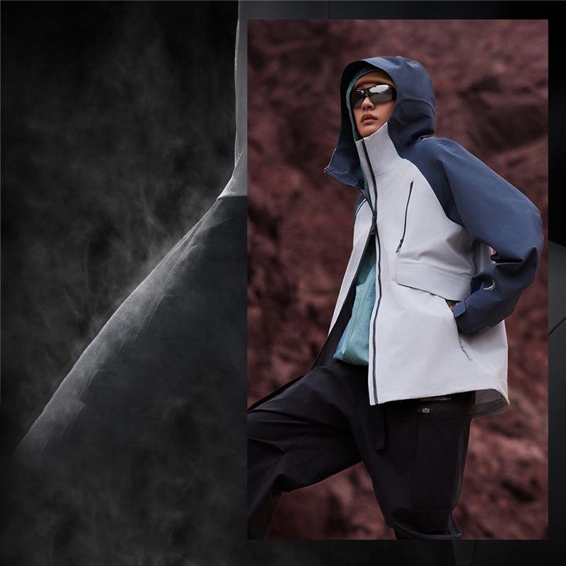 Li Ning CF Su Wan Long Jia Series Professional Anti-Rain Outdoor Windproof Rain Jacket With Hood Unisex Jacket Black AFDT825-1