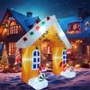Inflatable Toys Christmas Decorations 2.7M/8.8FT House Archway Built-in LED Lights Inflated Model Ornament Xmas Party Decor Prop