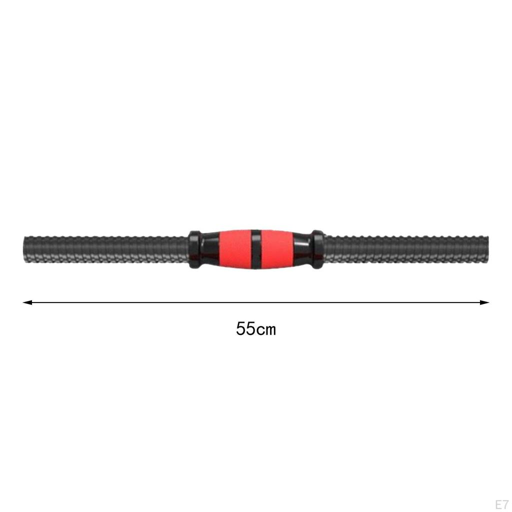 2 Pieces Dumbbell Bars Barbell Handle Dumbellsweights Set with 4 Collars for Weightlifting Exercise