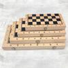 1 Set Useful Foldable Reusable Black White Indoor Outdoor Folding Wooden Chess Board Game for Club International