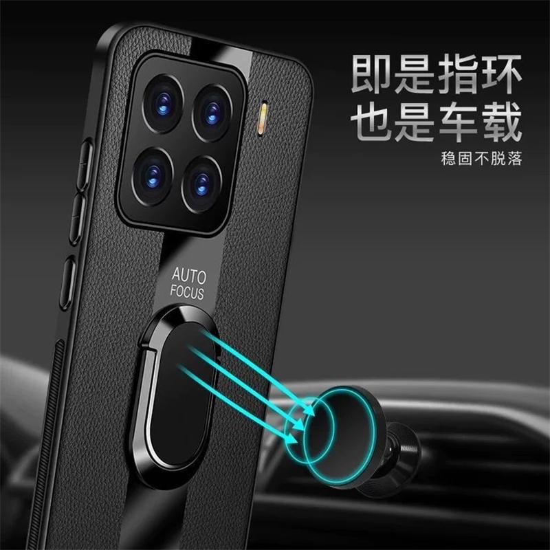 Магнитный чехол для Xiaomi 15T Pro, Роскошная кожаная задняя крышка с кольцом для Mi 15 T 5G, Силиконовый чехол, Ударопрочный бампер