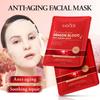 10PCS Dragon Blood Nicotinamide Repair Mask Moisturizing Crystal Collagen Gel Face Skin Care