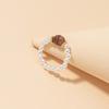Personality Simple Retro Girls Korean Pearl Ring Fashion Jewelry Finger Rings Natural Stone