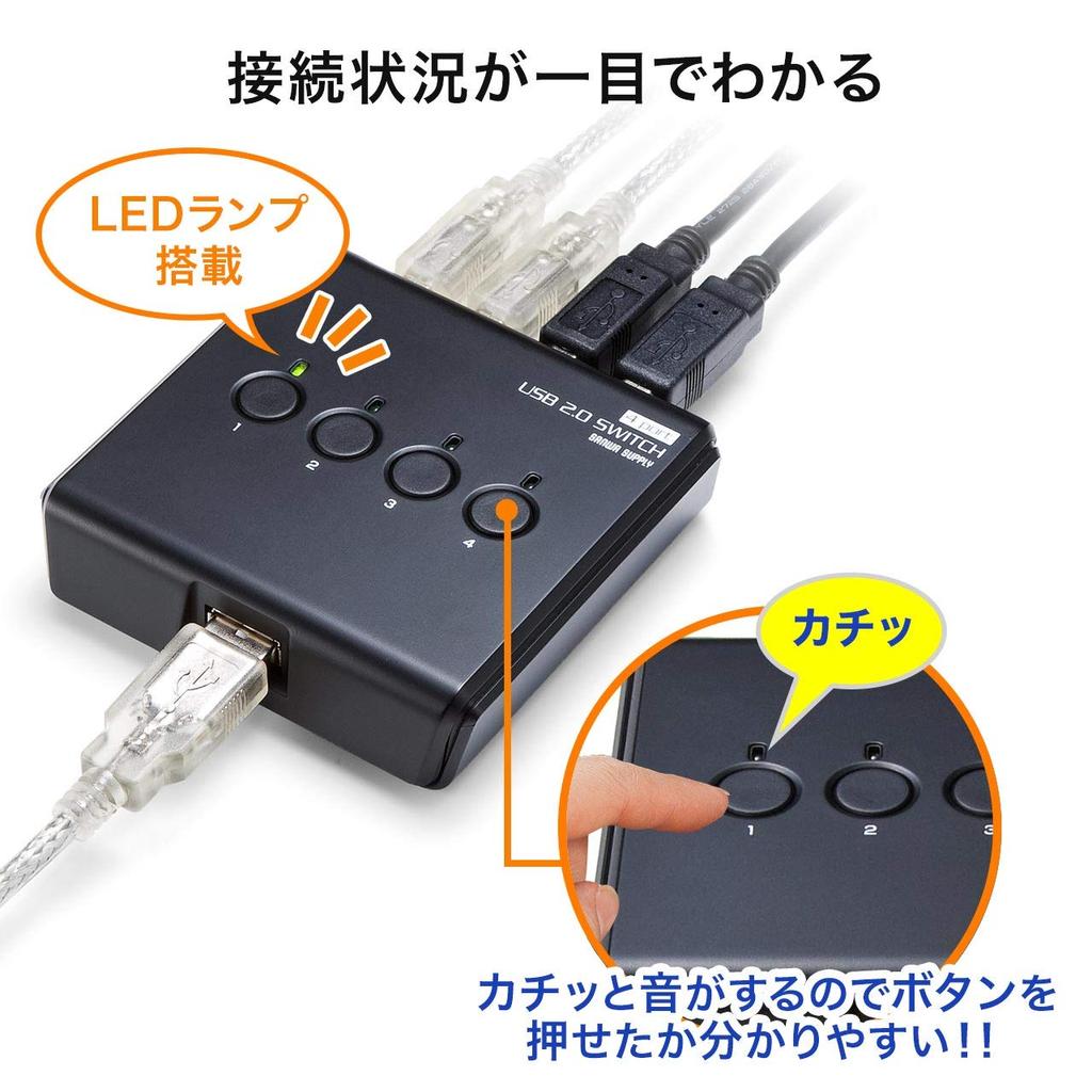 Sanwa Direct USB с USB-хабом, совместимый с внешними устройствами и Switch, Руководство, [PC4USB1] Функция, Принтеры, Жесткие диски, Клавиатуры, Мыши, 400-SW021