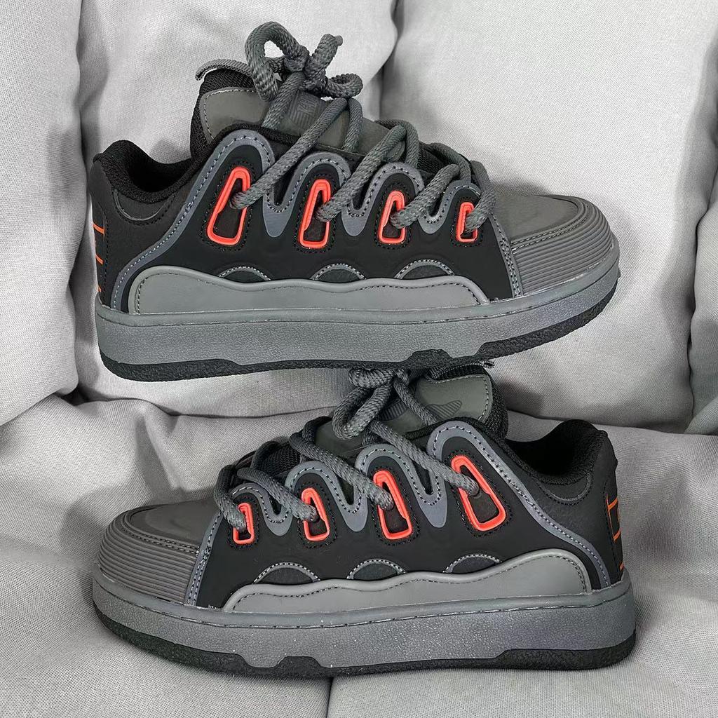 Women Luxury Man Skateboard Bread Shoes Retro National Trend Sport Shoes Board Women Skate Sne