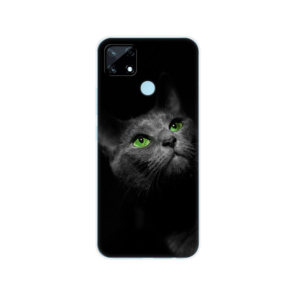 Для Realme C12 C25 C25S 7i Global Case задняя крышка телефона для Realme Narzo 20 30A, силиконовый мягкий защитный чехол из ТПУ, бампер