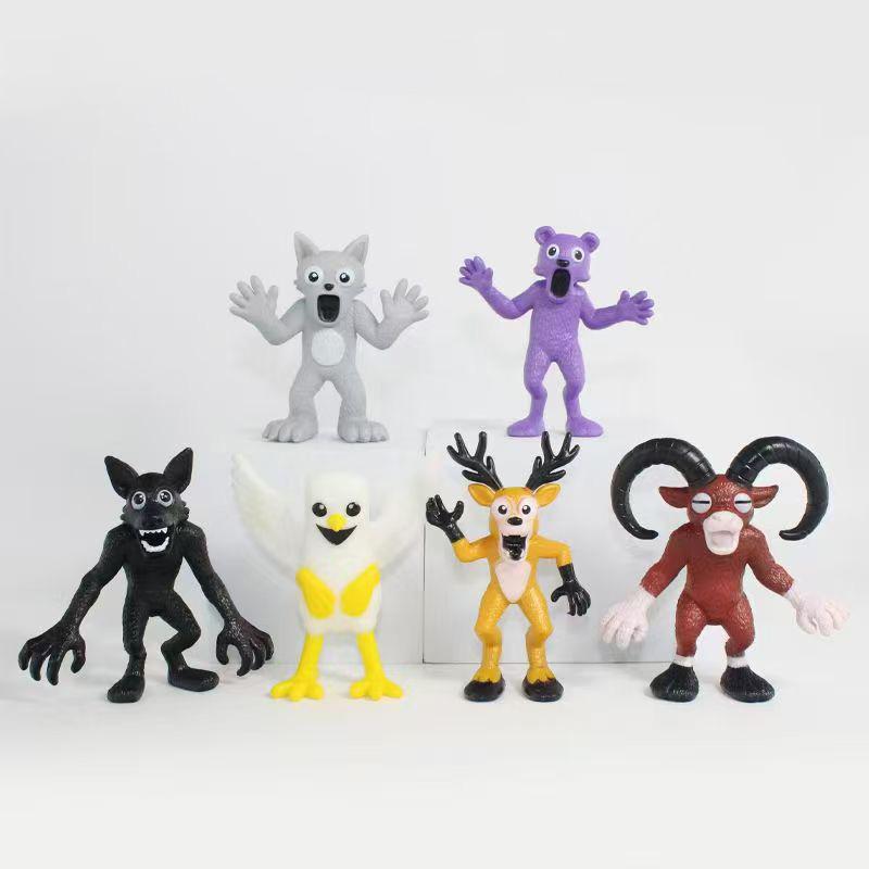 99 ночей в лесу Фигурки Фигурки Фигурка Цапля Коза Волк Олень 99 ночей в лесу Фигурка Пластиковые игрушки Подарки