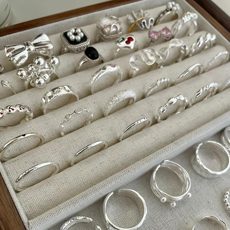 Кольцо из чистого уникального серебра S925 с геометрическим дизайном, шикарный аксессуар для стильных женщин