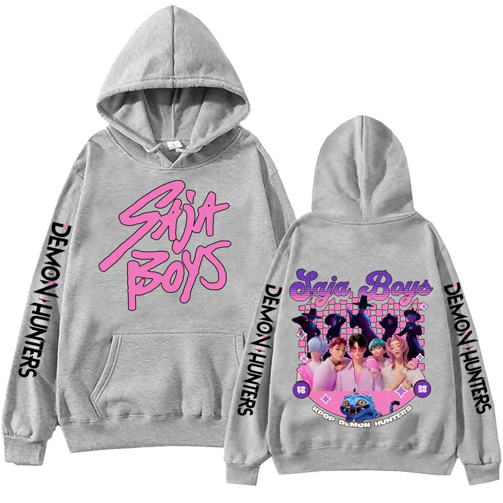 Saja Boys KPop Графическое худи Охотники на демонов Харадзюку Хип-хоп Y2k Худи Пуловер Топы Осень Зима Длинные рукава Толстовка