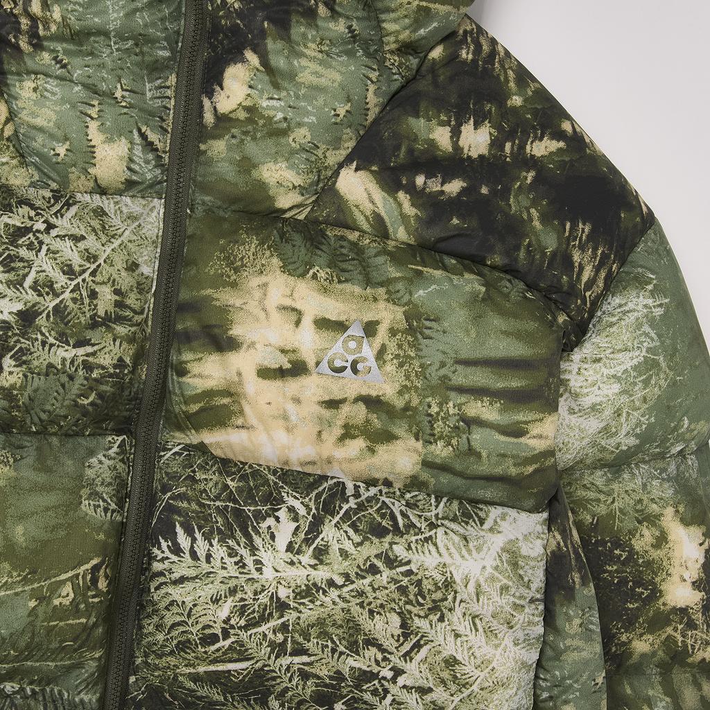 Nike Куртка с капюшоном и молнией с узором и принтом Верхняя одежда унисекс Масляно-зеленый FB8122-386