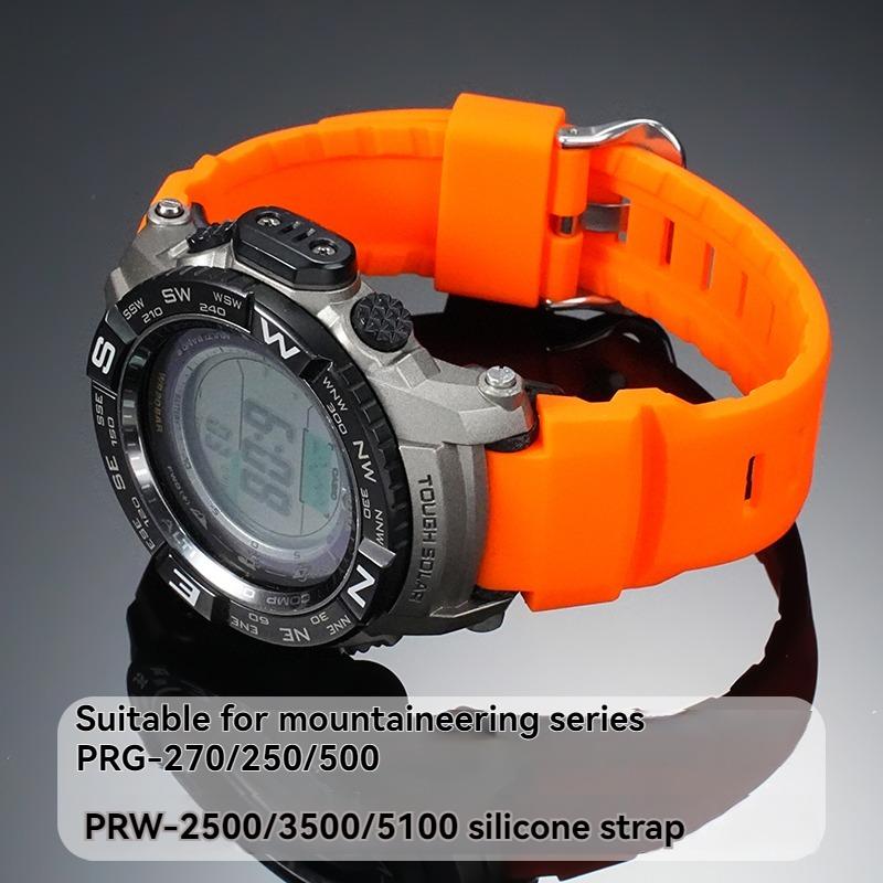 Для серии Casio PROTREK PRW 3500 2500 5000 prw5100 PRG 250T 270 prg550 200 выпуклый ремешок для часов из мягкого силикона