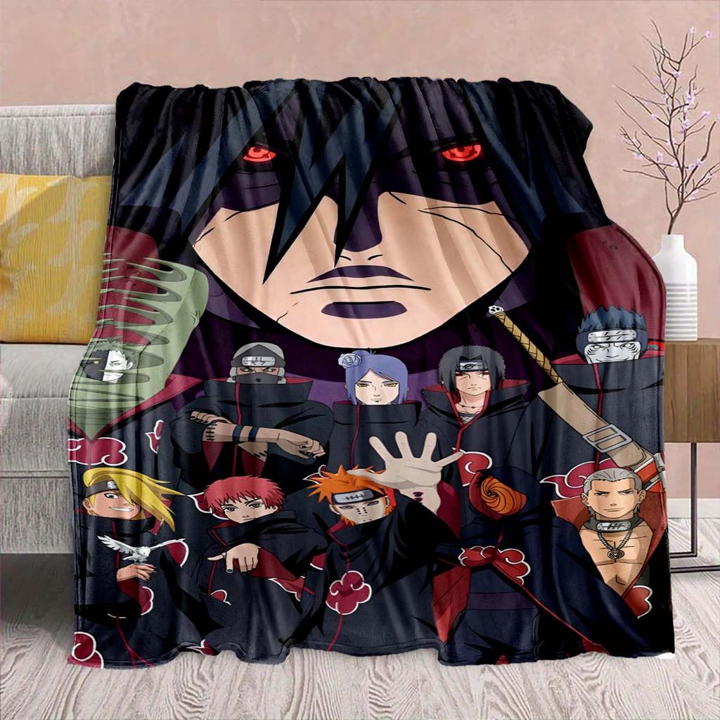 Naruto Anime Flannel Blanket - Soft Warm Perfect for Sofa, Bedding Camping Travel Office Home Decor -QJY