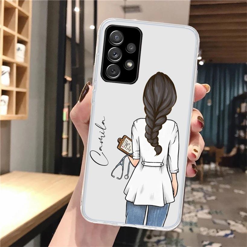 Медицинская Медсестра Врач Мягкий Чехол Для Телефона Для Samsung Galaxy A16 A26 A36 A56 A15 A14 A13 A55 A54 A53 A35 A34 A33 A25 A24 A23 A05S A0