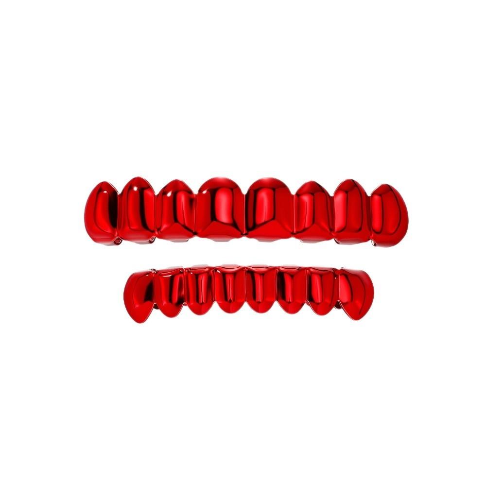 1Pcs/Set Glossy Finish 8 Teeth Top Bottom Grills Y2K Party Cosplay Teeth Halloween