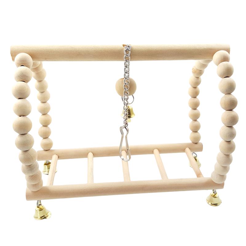 Мода Деревянный Цвет Творческий Попугай Качели Подвеска Лестница Попугай Игрушка