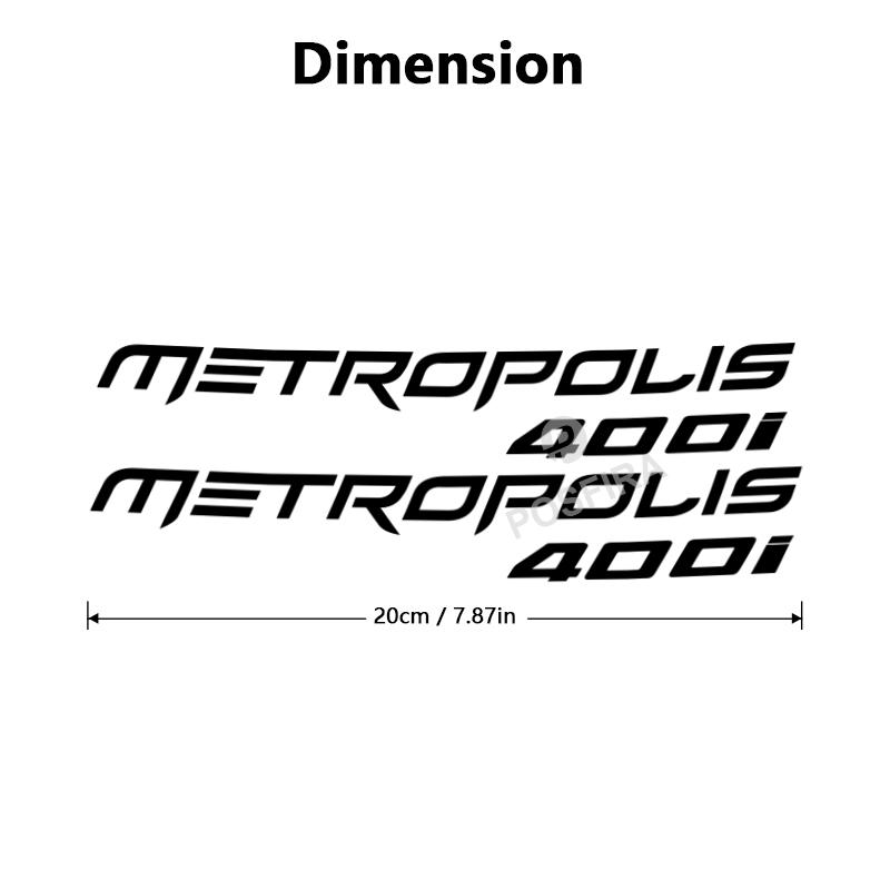 POSFIRA Decals Vinyl Stickers for Peugeot Metropolis 400i 400 2017-2024 Motorcycle Fairing Body Decorative Sticker Accessories